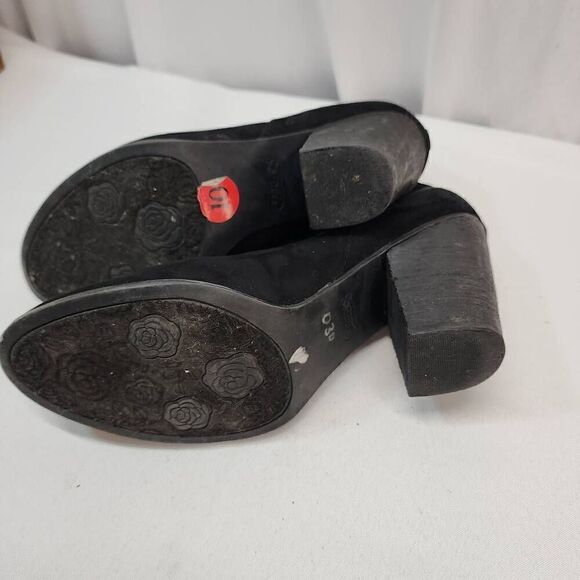 Carlos by Carlos Santana Size 10 Whitley Lt. Doe Womens Ankle Booties Black - Picture 8 of 12